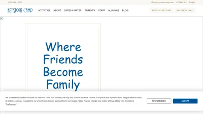 Screenshot preview of keystonecamp.com