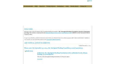 Screenshot preview of ahf.ca
