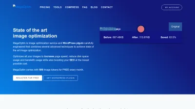 Screenshot preview of megaoptim.com
