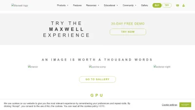 Screenshot preview of maxwellrender.com