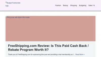 Screenshot preview of thebudgetfashionista.com
