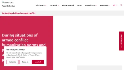 Screenshot preview of genevacall.org
