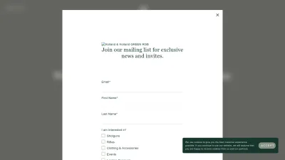Screenshot preview of hollandandholland.com