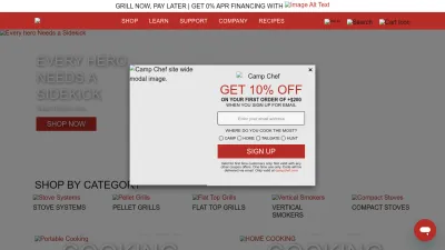 Screenshot preview of campchef.com