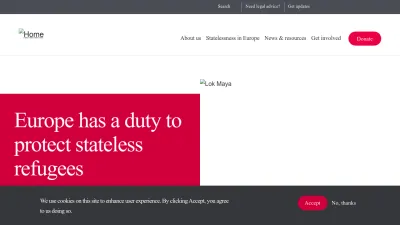 Screenshot preview of statelessness.eu