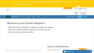 Screenshot preview of inwx.com