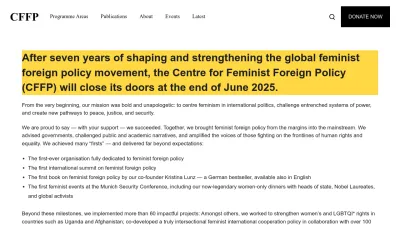 Screenshot preview of centreforfeministforeignpolicy.org