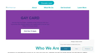 Screenshot preview of gayproject.ie