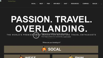 Screenshot preview of overlandexpo.com