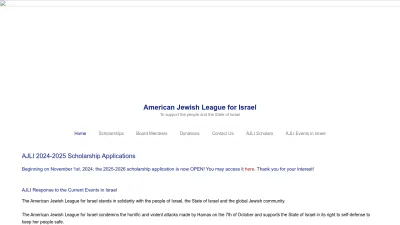 Screenshot preview of americanjewishleague.org