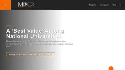 Screenshot preview of mercer.edu