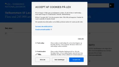Screenshot preview of lex.dk