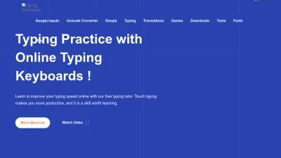 Screenshot preview of typingkeyboards.com