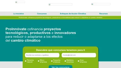 Screenshot preview of cambioclimatico.proinnovate.gob.pe