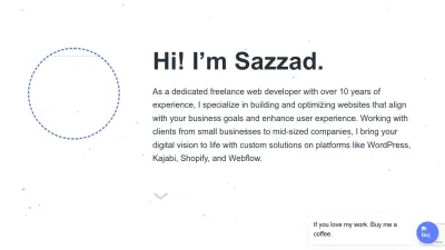 Screenshot preview of sazzadh.com