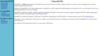 Screenshot preview of openbgpd.org