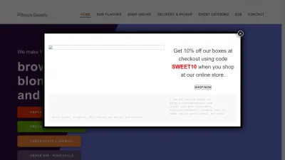 Screenshot preview of brounedesserts.com