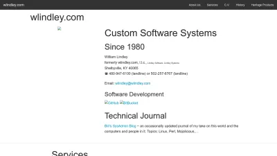 Screenshot preview of wlindley.com