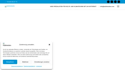 Screenshot preview of kaeltehelden.com