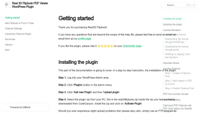 Screenshot preview of real3dflipbook.gitbook.io