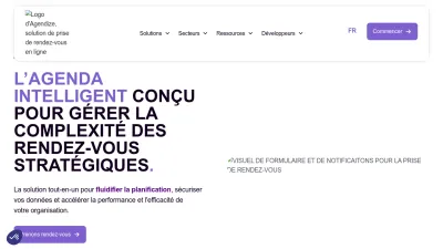 Screenshot preview of agendize.com
