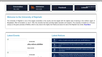 Screenshot preview of ru.ac.bd