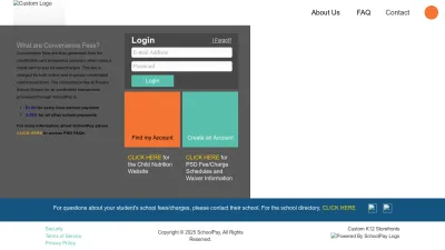 Screenshot preview of psdschools.schoolpay.com