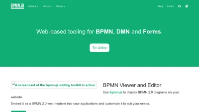 Screenshot preview of bpmn.io
