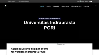 Screenshot preview of unindra.ac.id