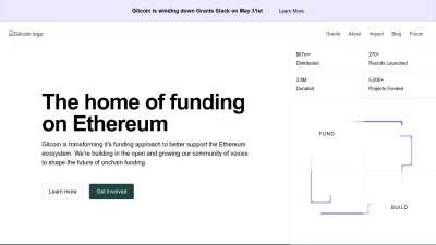 Screenshot preview of gitcoin.co