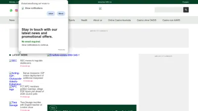 Screenshot preview of thenationonlineng.net
