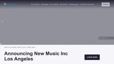 Screenshot of Newmusicusa.org