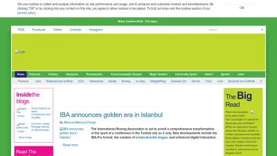 Screenshot preview of insidethegames.biz