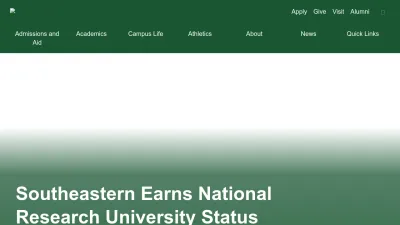 Screenshot preview of southeastern.edu
