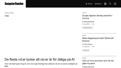 Screenshot of Computersweden.se