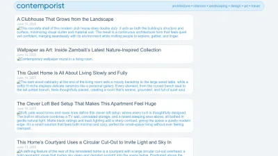 Screenshot preview of contemporist.com