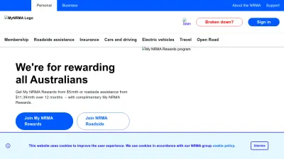 Screenshot preview of mynrma.com.au