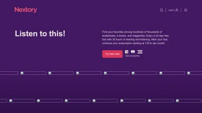 Screenshot preview of nextory.com