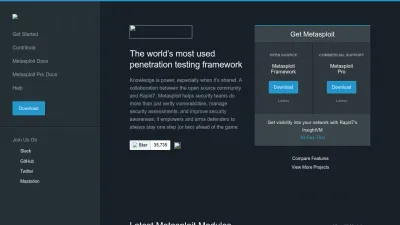 Screenshot preview of metasploit.com