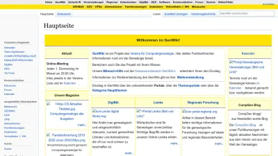 Screenshot preview of wiki.genealogy.net
