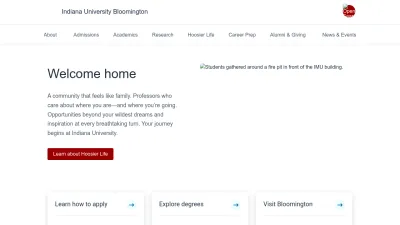 Screenshot preview of bloomington.iu.edu