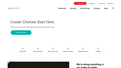 Screenshot preview of alabamapower.com