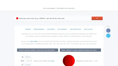 Screenshot preview of colorhexa.com
