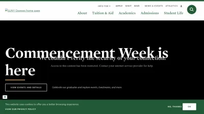 Screenshot preview of ww1.oswego.edu