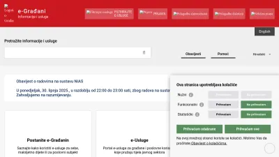 Screenshot preview of gov.hr