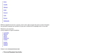 Screenshot preview of memoria.ro