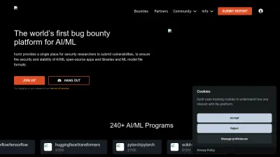 Screenshot of Huntr.com