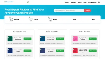 Screenshot preview of compare.bet