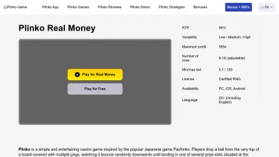 Screenshot preview of plinkorealmoney.in