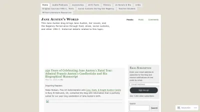 Screenshot of Janeaustensworld.com